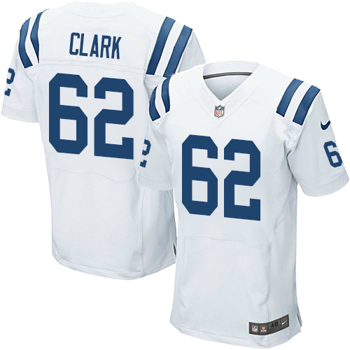 Men's Elite Le'Raven Clark Nike Jersey White Road - #62 NFL Indianapolis Colts